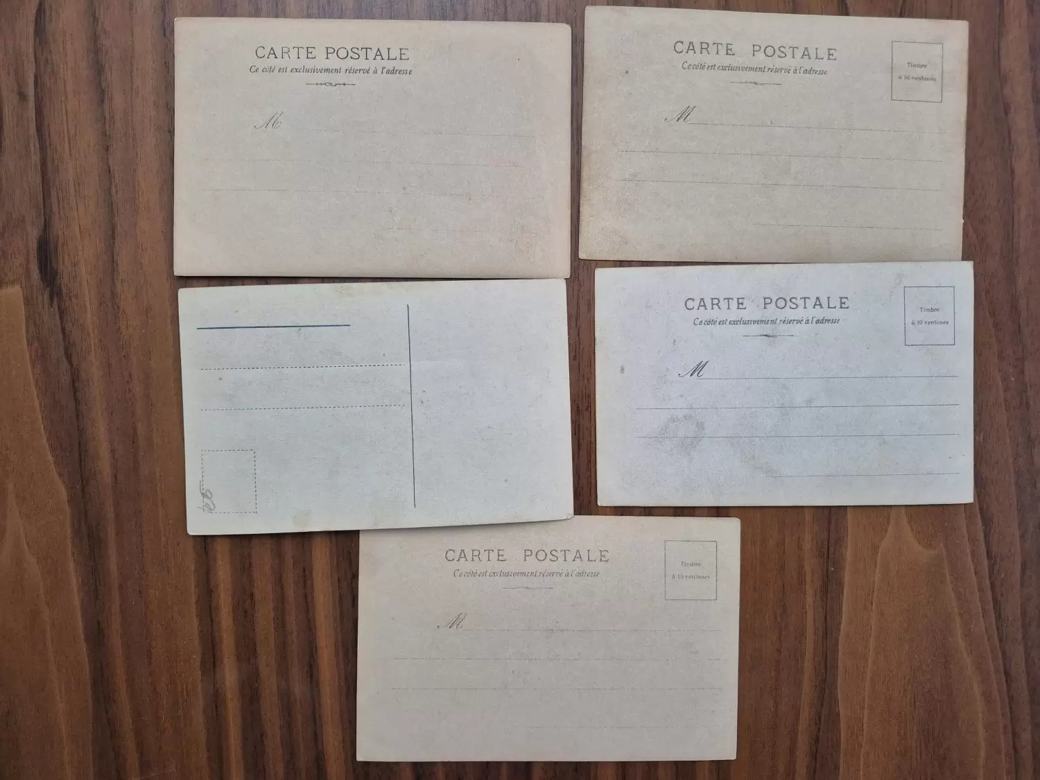 5 Adet 1900ler Fransız Kadın Kartpostal - Görsel 4