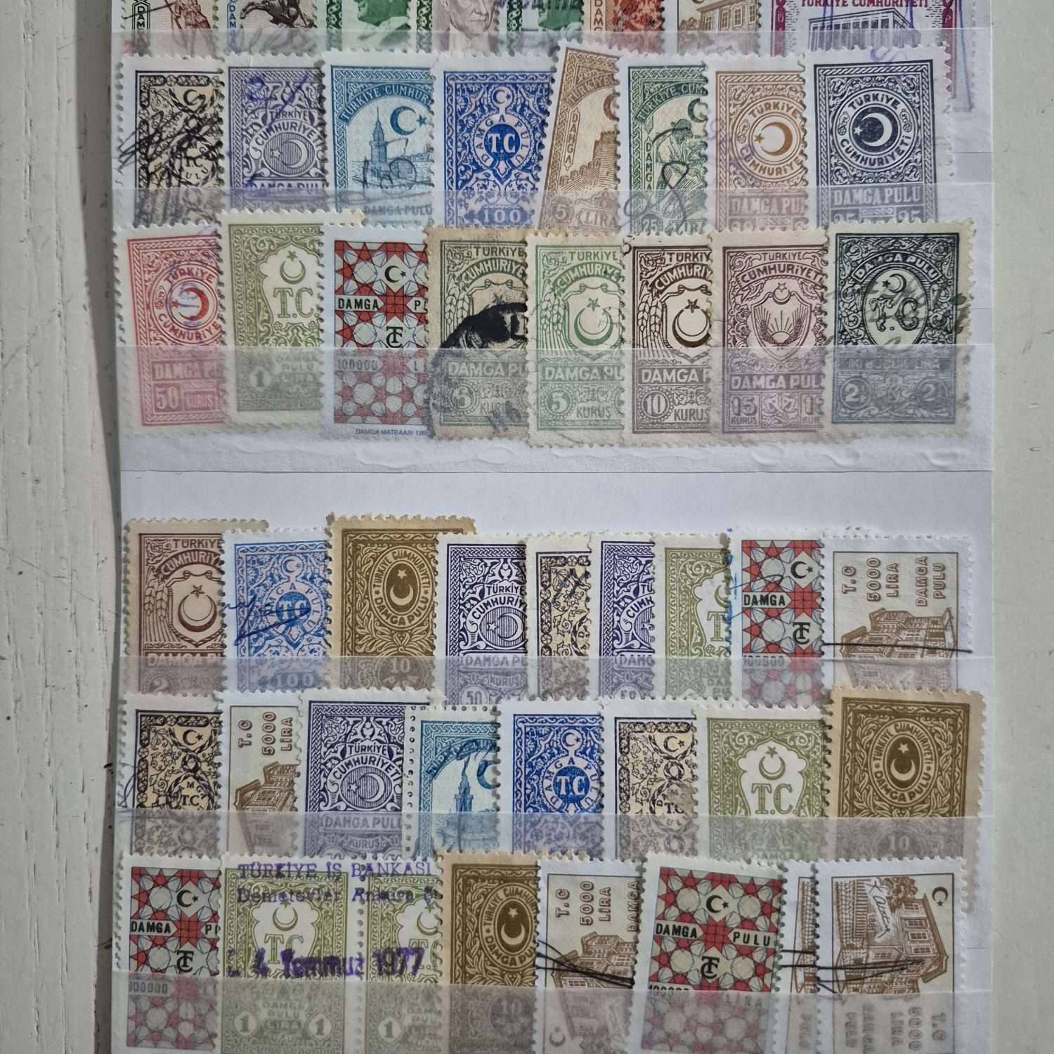 Kartelasında Yerli Damga Pulları Nadir