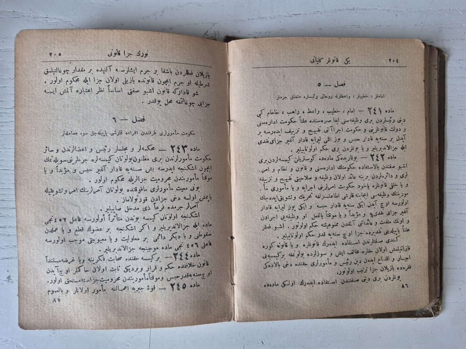 Osmanlıca Türk Ceza Kanunu 1926 Nadir Kitap - Görsel 3
