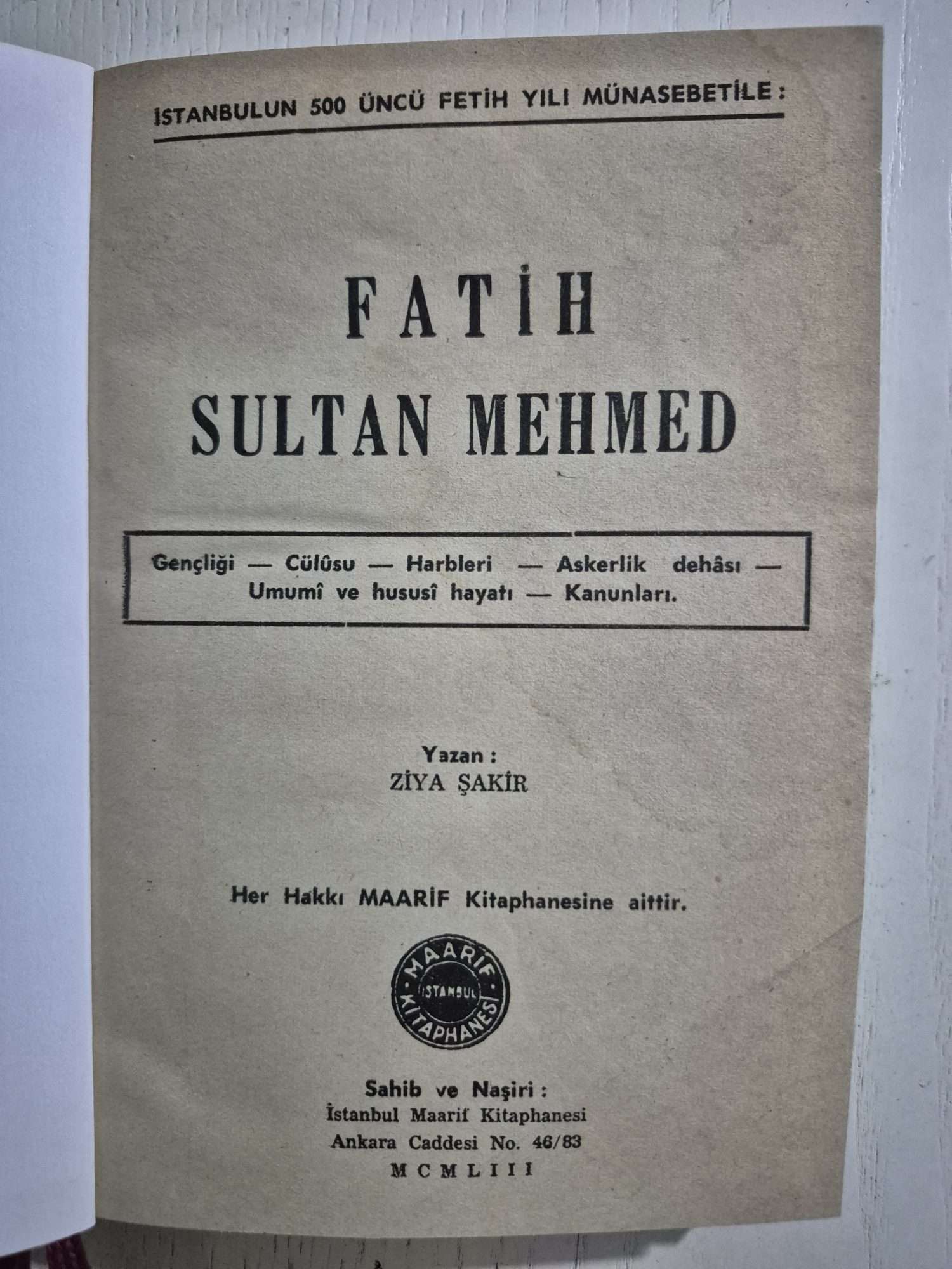 Fatih Sultan Mehmet Ziya Şakir Kitap - Görsel 3