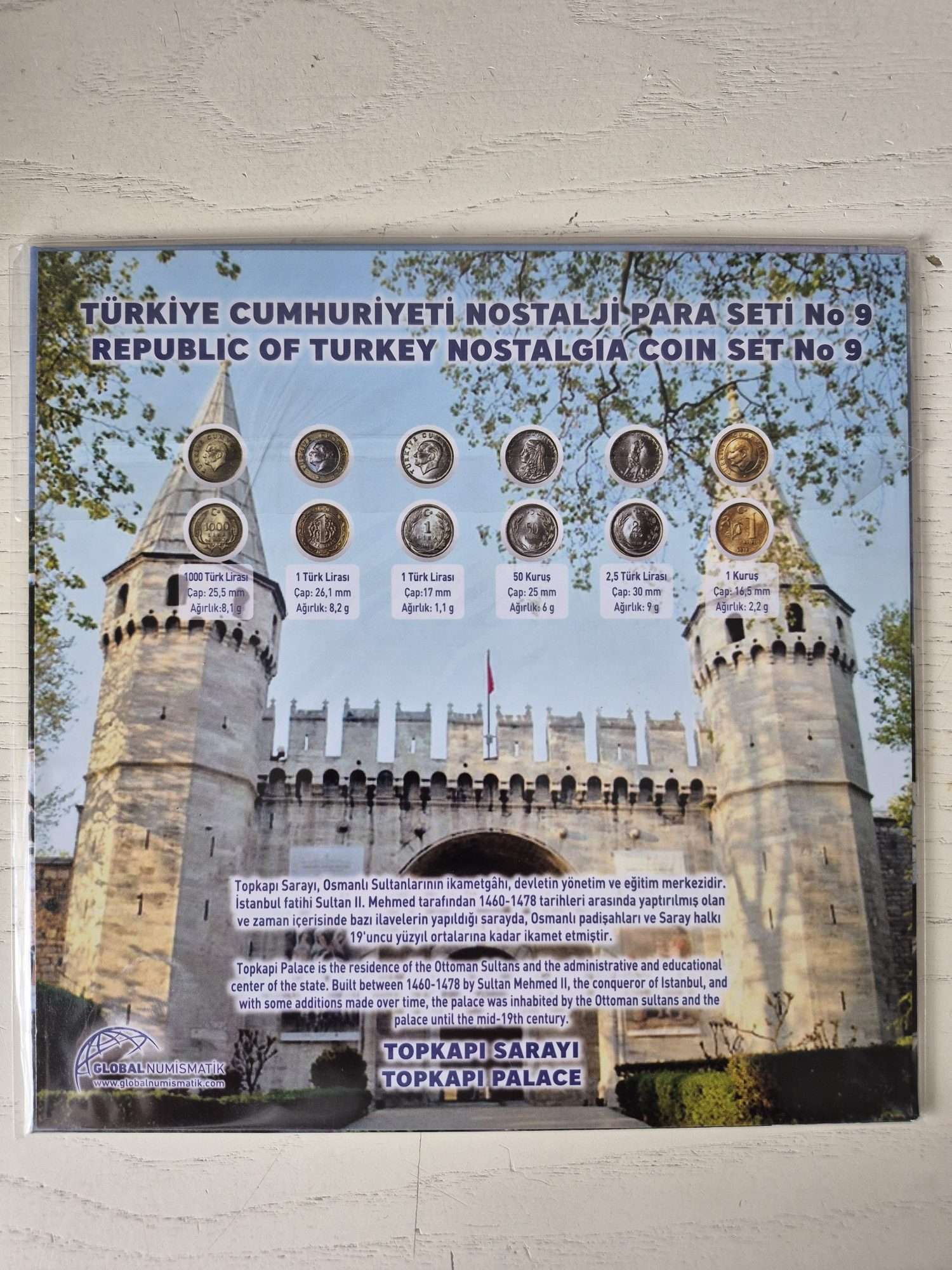 Türkiye Nostalji Madeni Para Seti Topkapı Sarayı No 9 - Görsel 2