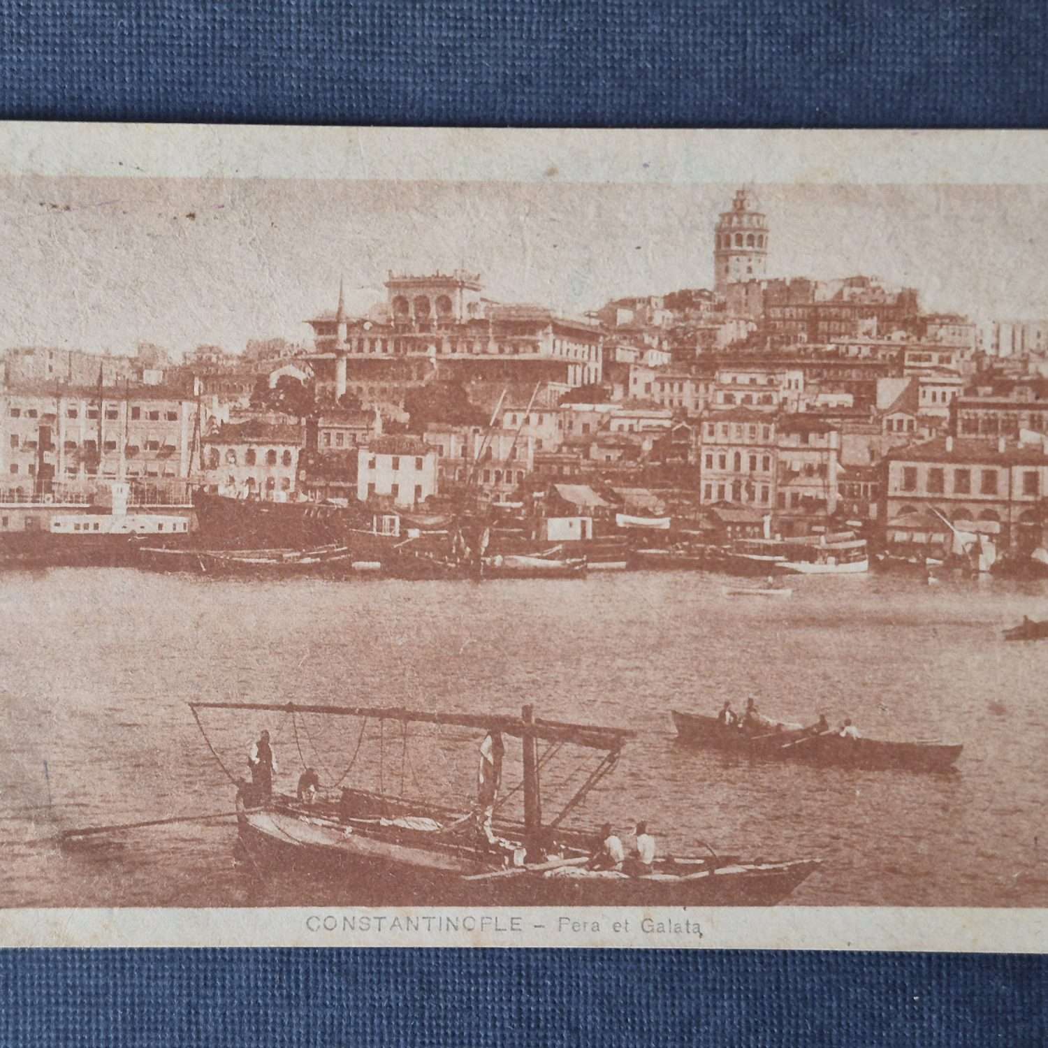 Osmanlı Dönem Pera Kartpostal Orijinal