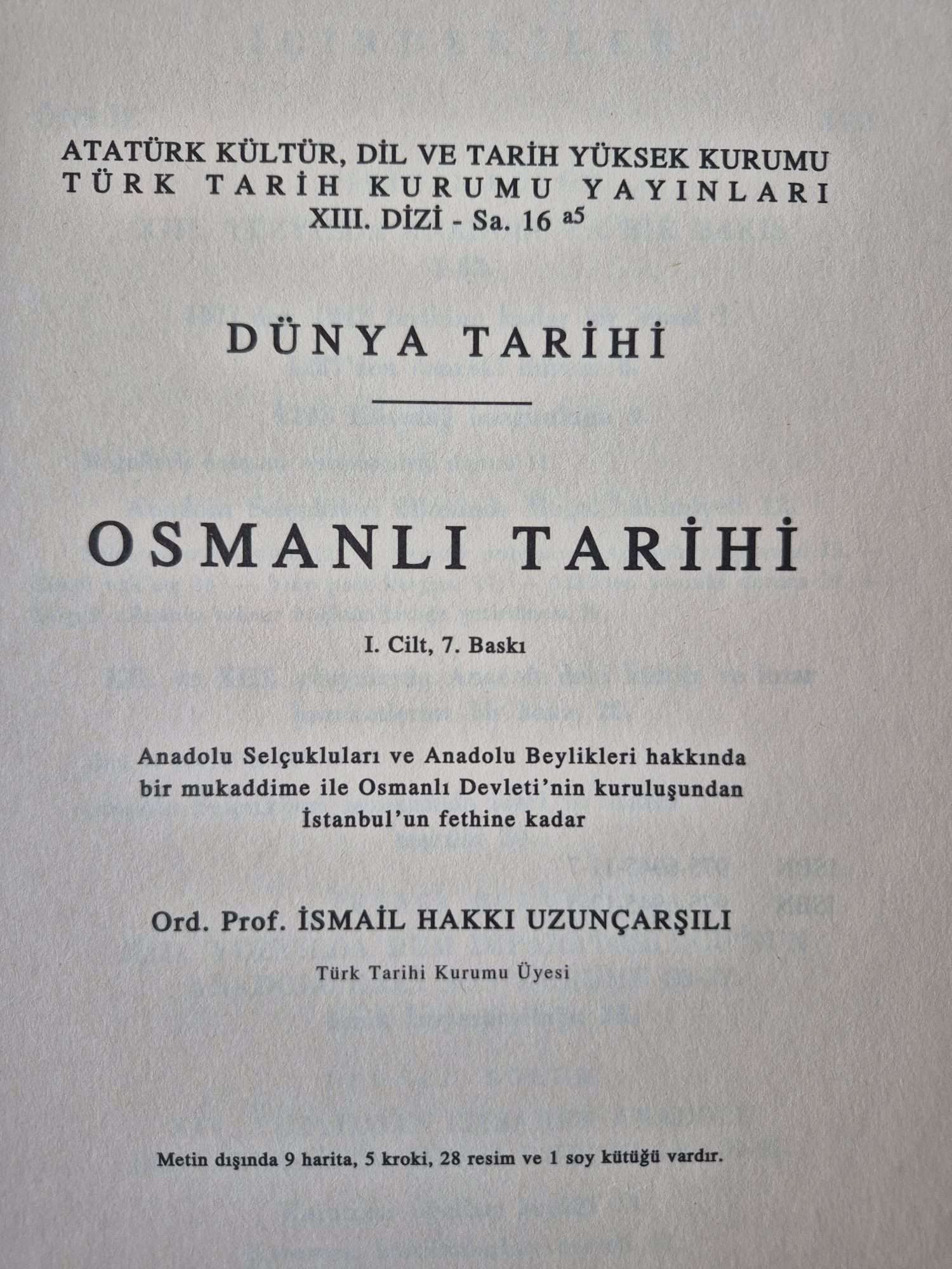 Büyük Osmanlı Tarihi Seti 6 Cilt. İsmail Hakkı Uzunçarşılı - Görsel 3