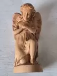 Ahşap Melek Figürü 15cm El Oyma Antika
