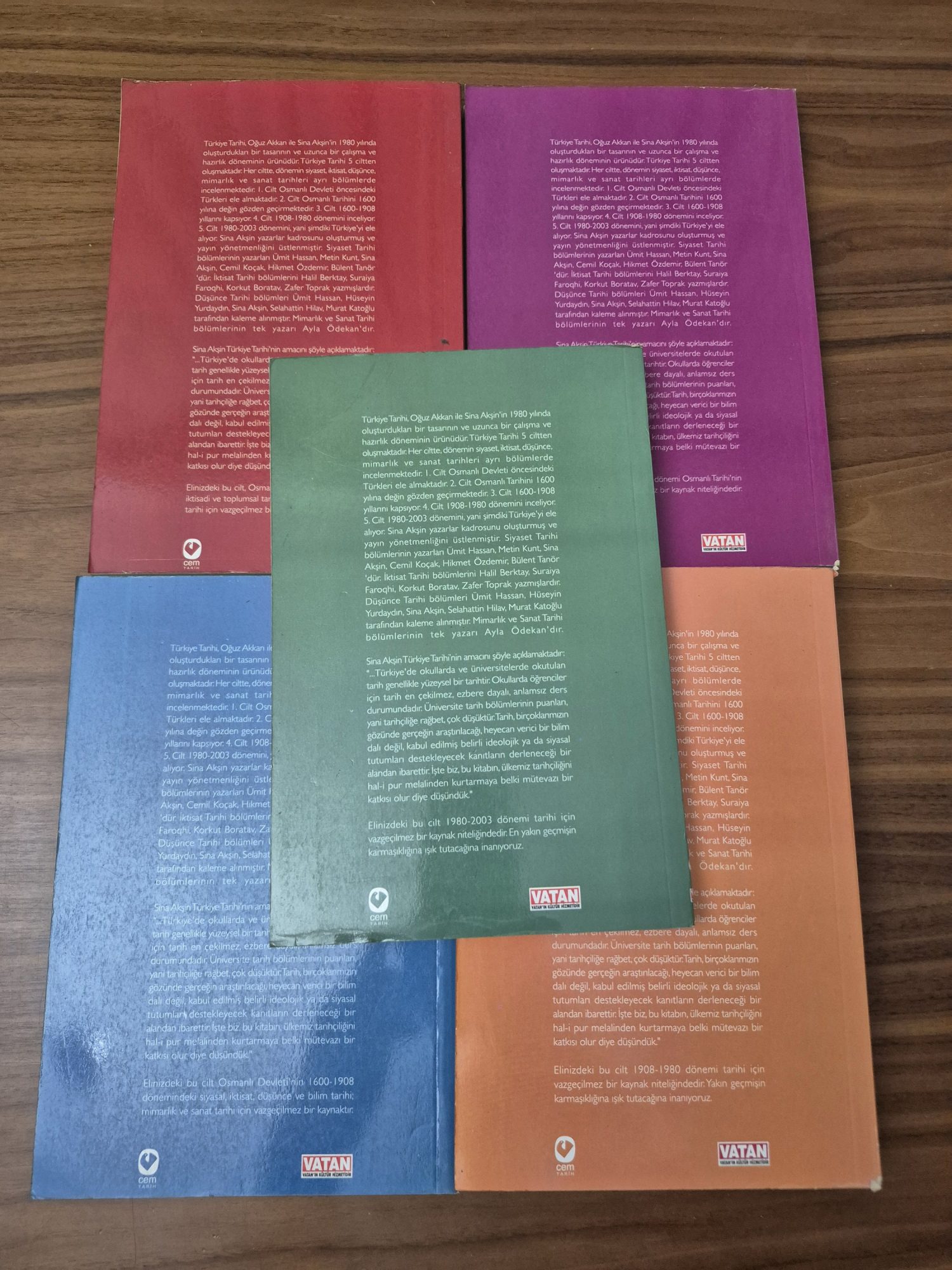 Türkiye Tarihi Kitap Seti 5 Adet 1400 sayfa - Görsel 3